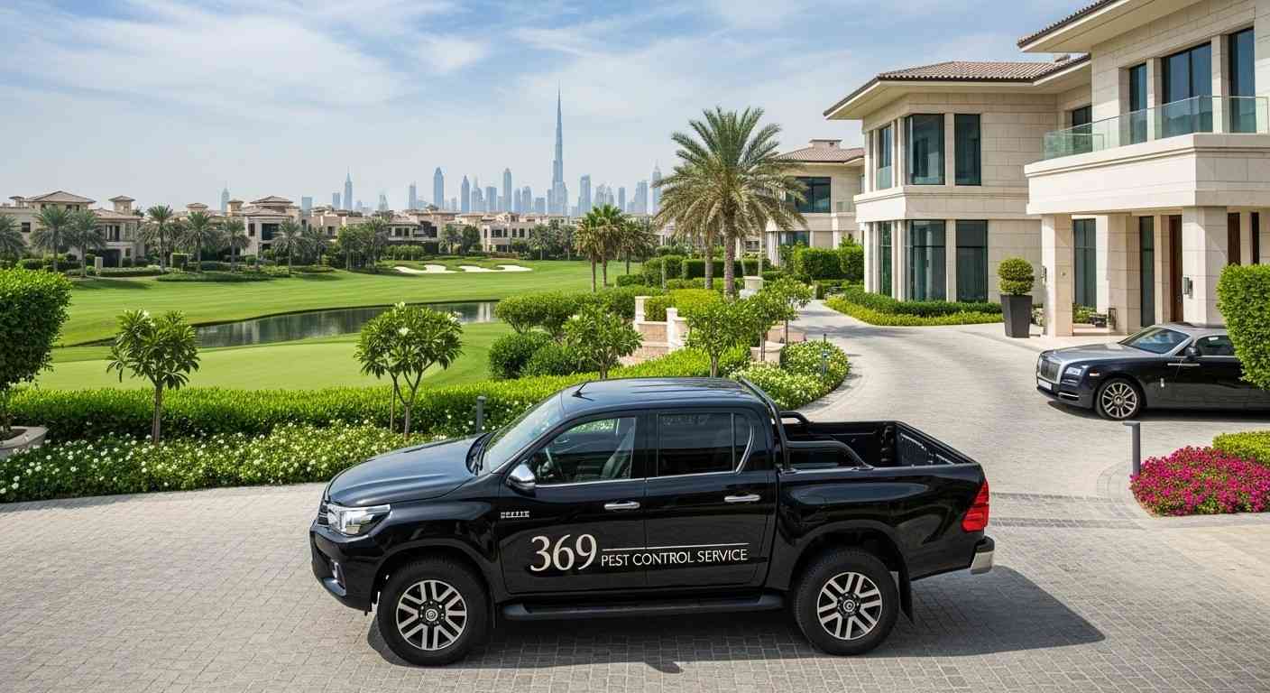 Emergency pest control van ready for 24/7 service in Dubai